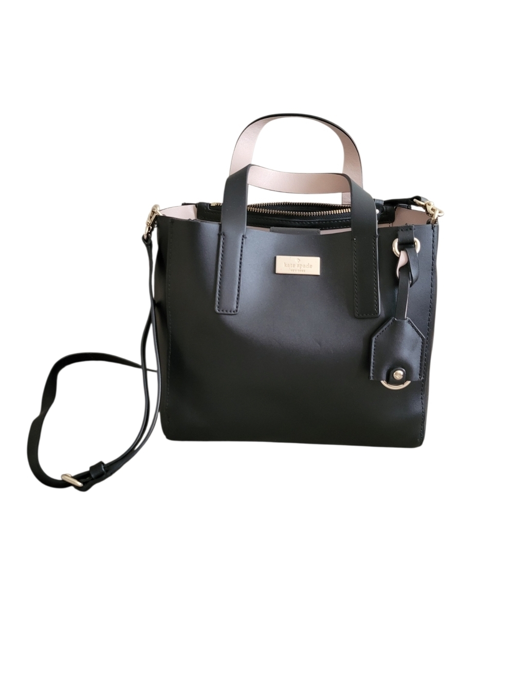 Kate Spade Black Leather Top-Handle Crossbody Tote